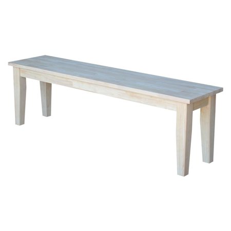 INTERNATIONAL CONCEPTS Shaker Styled Bench Washed Gray Taupe BE09-39